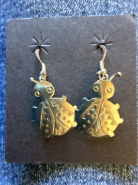 Earrings Native American Ladybugs Sterling silver